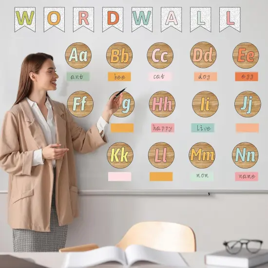 82Pcs Groovy Boho Word Wall Bulletin Board Set {5}