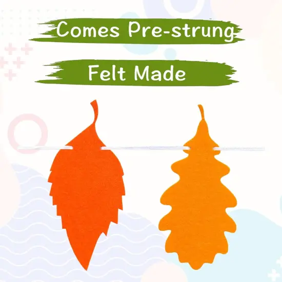 Felt Fall Maple Leaves Garland Banner {2}