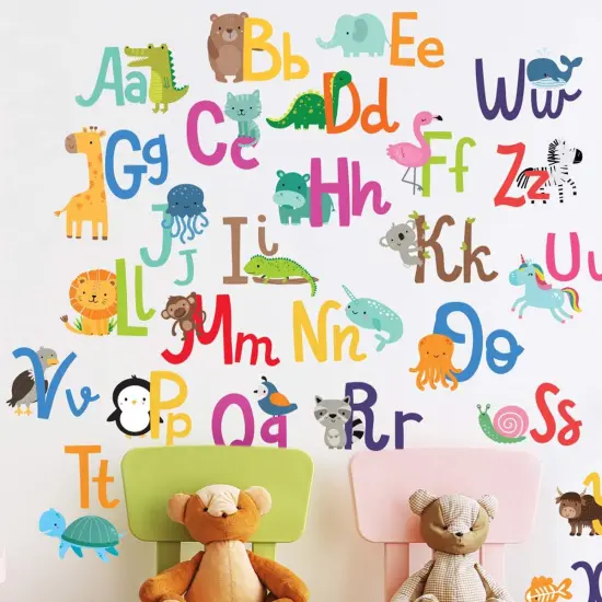 Alphabet Wall Decals for Kids Rooms {1}