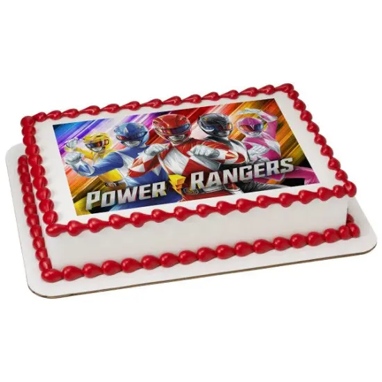 Power Rangers Morphin Time! Edible Cake Topper Image 1/4 sheet {1}