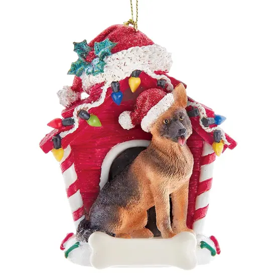 Collections Etc Hand-Painted German Shepherd Christmas Ornament {1}