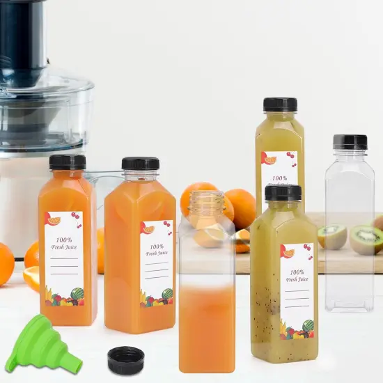 Plastic Juice Bottles 150 pcs 16 oz Empty Plastic Water Bottles with Caps {5}