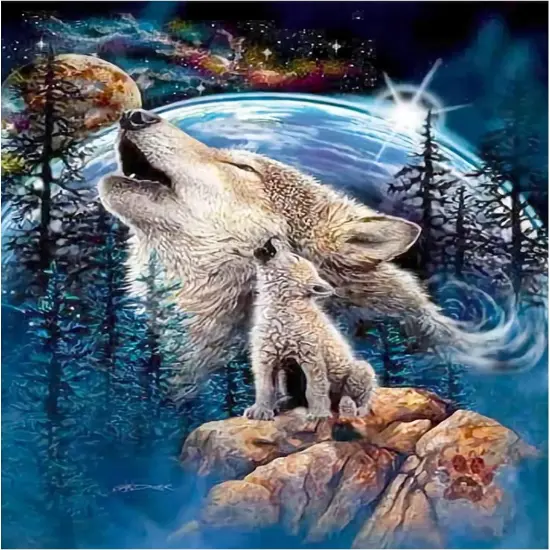 Wolf 5D DIY Diamond Painting Kits for Adults {1}