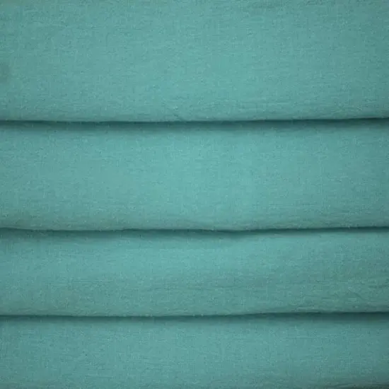 1 Yard Turquoise Cotton Gauze Apparel Fabric Soft Open Weave, 48/50&Prime; Wide {1}