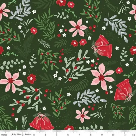 Main in Forest (c16400-forest) | Mistletoe & Holly | Beverly McCullough | Riley Blake {1}