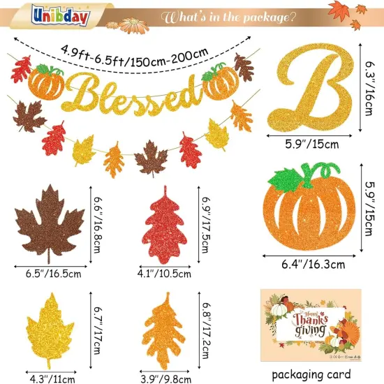 Thanksgiving Banner Indoor, Fall Party Decorations for Home {3}