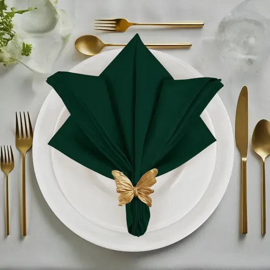 Hunter Green Cloth Napkins (12 Pack, 20x20 Inches), Ideal Dinner Napkins for Party, Wedding and Lunch/Dinner {1}