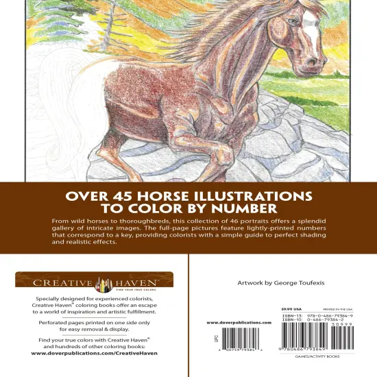 Creative Haven: Horses Coloring Book-Softcover {3}