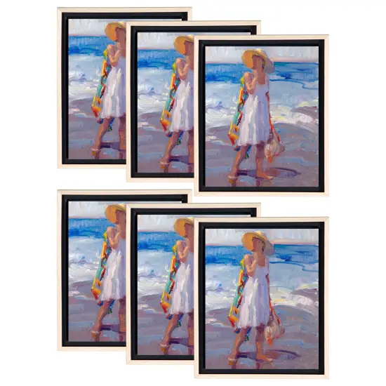 Creative Mark Illusions Floater Canvas Frame, Natural, 1-1/2 in - Pack of 6, Ideal for Galleries, Artists & Professionals, Frames for Canvas Paintings, Complete Hanging Hardware {1}