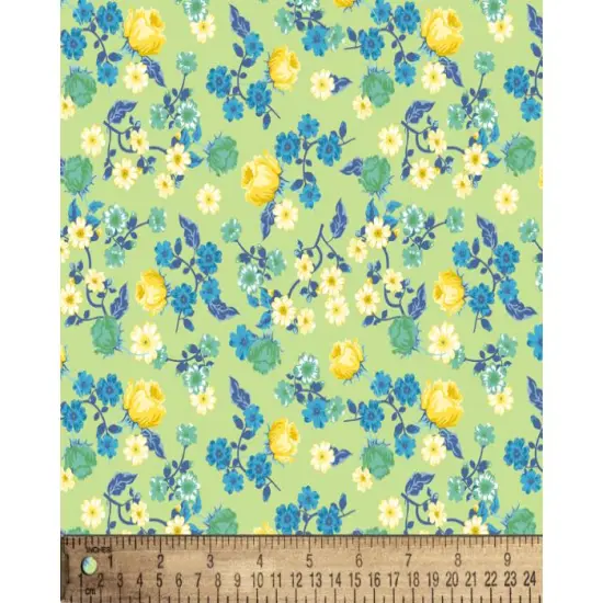 Flowers Groovy Floral Cotton Fabric | By the Yard | Sewing and Crafting | 44 inches wide {1}