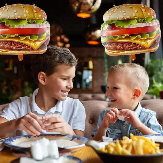 Funny Burger Party Balloons for Kids Birthday Food Themed Party Decorations Suppliers {3}