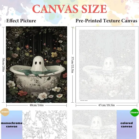 Ghost Paint by Numbers Kits - 16X20 Inch {2}