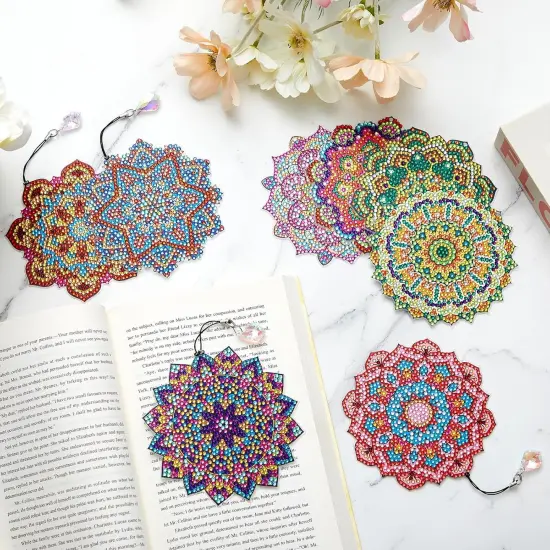 8 Pcs Bookmarks Mandala Diamond Painting Kits for Adults {2}