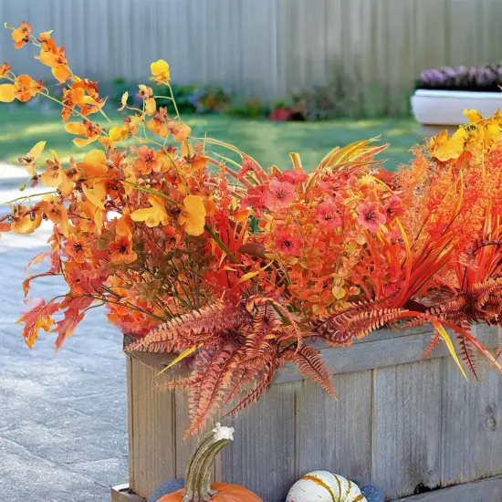 19 Bundles Artificial Fall Flowers {2}