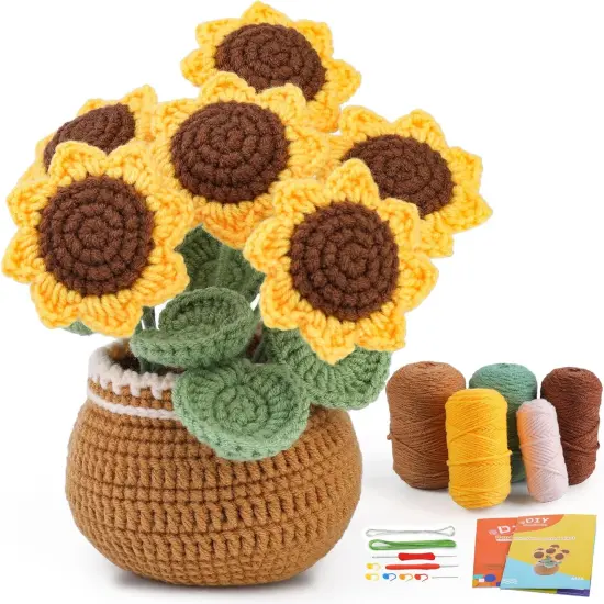 Sunflower Crochet Kit Beginner {1}