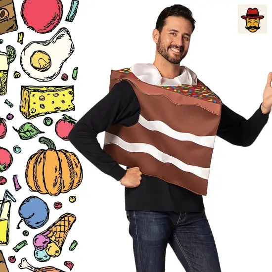 Slice of Chocolate Cake Costume Funny Dessert Tunic {2}