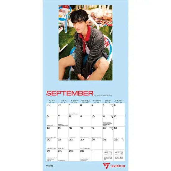 Seventeen OFFICIAL | 2026 7 x 14 Inch (Hanging) Monthly Mini Wall Calendar | {4}