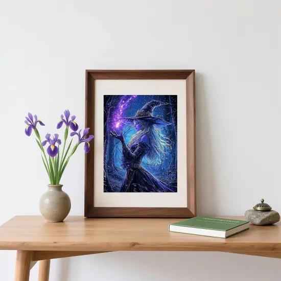 5D Witch Diamond Painting Kit - 12x16 Inch {3}