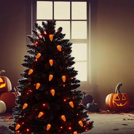 18ft Orange C3 Halloween String Lights 50LED Strawberry {5}