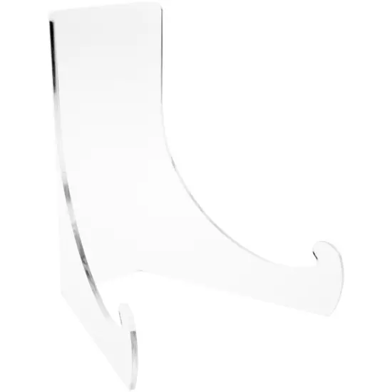 Plymor Clear Acrylic Flat Back Easel with Deep Support Ledges, 9" H x 7.5" W x 7.25" D {1}