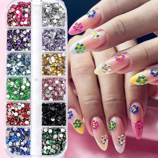 3000pcs Flatback Rhinestones for Nails {4}