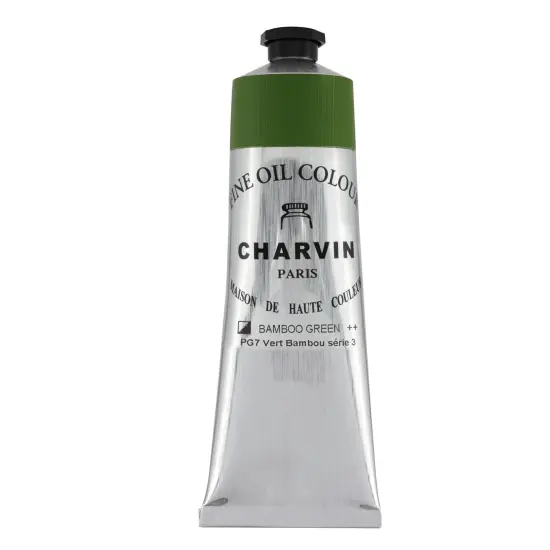 Charvin Fine Oil Paint, Bamboo Green 150ml - Elite Artists' Oils from French Riviera, Professional Finish, Artist Supplies, Smooth Finish, Nature-Inspired Tones, Archival Quality {1}