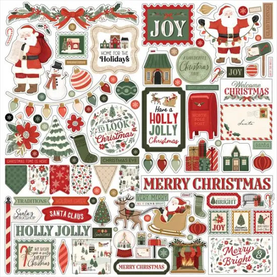 Carta BellaChristmas Village Element Sticker:12x12 Cardstock Stickers {1}