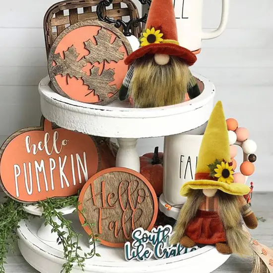 Thanksgiving Decorations Plush Gnomes {4}