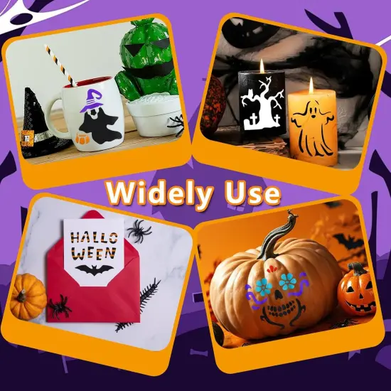 72 PCS 3x3 Inch Halloween Stencils for Painting,(72PCS Halloween) {6}
