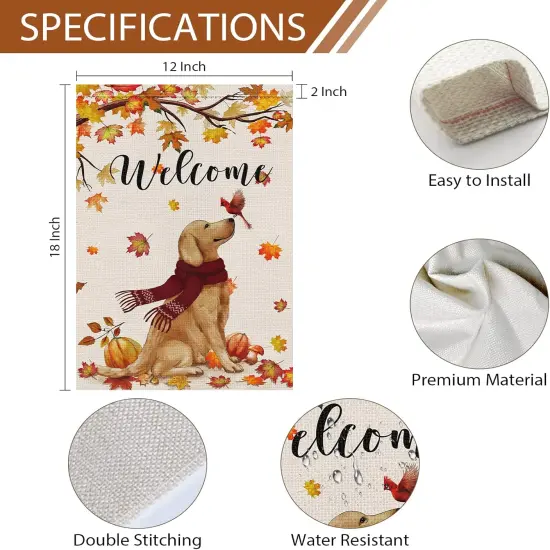 Welcome Fall Garden Yard Flag 12 x 18 Inch(fall) {2}