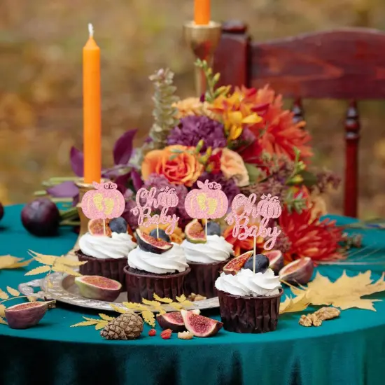 Pumpkin Oh Baby Cupcake Toppers {3}