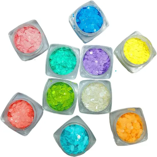 Color Solvent-Resistant Chunky Nail Glitter Mix Hexagon Flake Sequin {2}