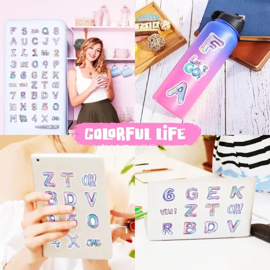 100pcs Custom Balloon Letter Stickers for Water Bottles {2}