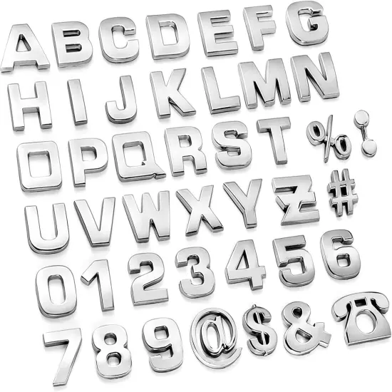 43Pcs Car Emblem Letters Sticker DIY {2}