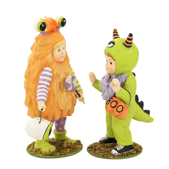 Bethany Lowe 5.0 Inch Maddie & Mikey Monster Halloween Figurine Set , Lightweight Halloween Decor Halloween Costume Figurine Multicolored {3}
