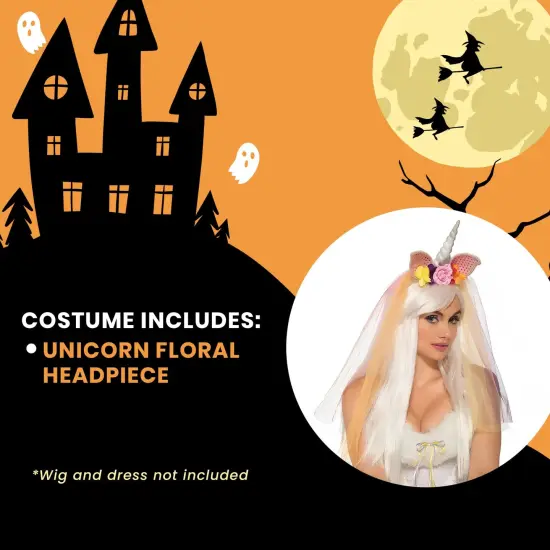 Unicorn Floral Adult Costume Headpiece {4}
