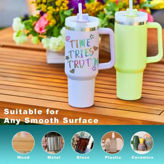 Vinyl Letter Stickers for Stanley Cups Waterproof {4}