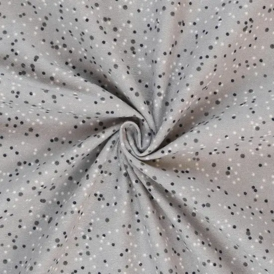 Mook Fabrics Dotted Flannel Fabric [108 in. Wide] - By The Yard Ultimate Gray {1}