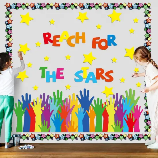 136 Pcs Reach for The Stars Classroom Decor {4}