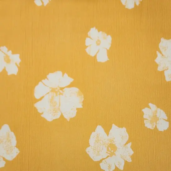 1 Yard Mustard Gold Rayon Crinkle Apparel Fabric 50/52 inches Width {2}