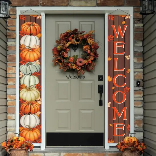 Fall Decorations Banner 2 Pack Happy Fall Y'all Decorations {3}