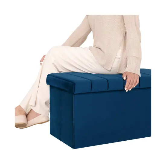 Seville Classics Channel Tufted Storage Trunk {7}