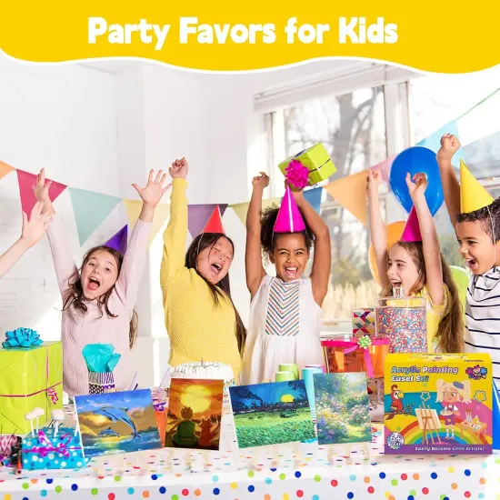 16 Pack 9 Inch Wood Easels, Easel Stand for Painting Canvases {3}