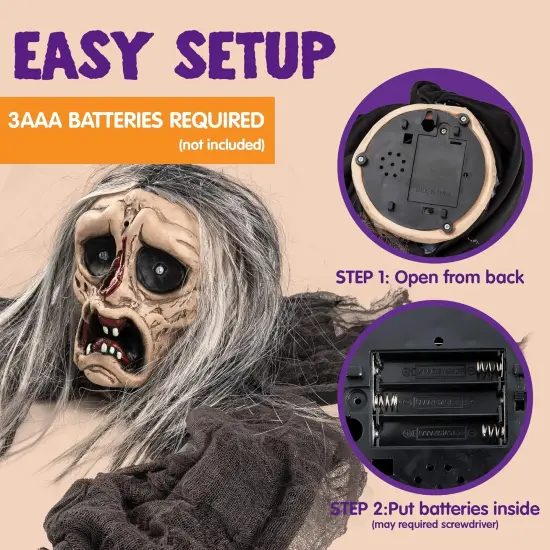 Halloween Zombie Groundbreaker with Glowing Eyes and Sound {5}