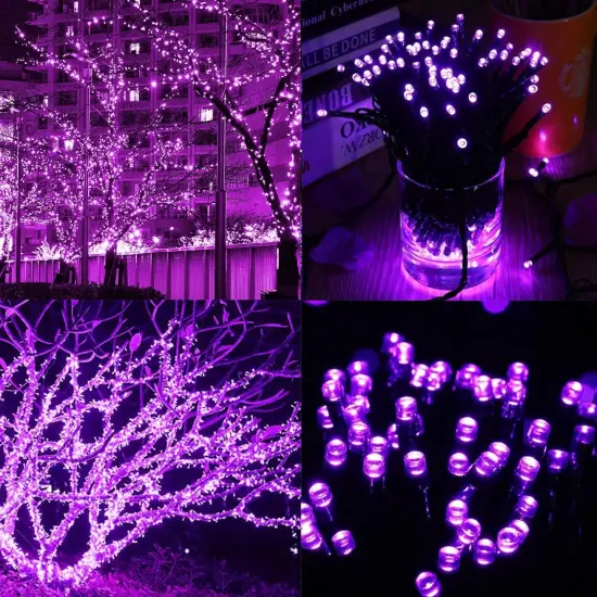 Halloween String Lights with 8 Lighting Modes - Purple {3}