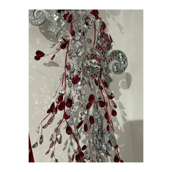 48" Metal Jewel Garland: Silver {6}