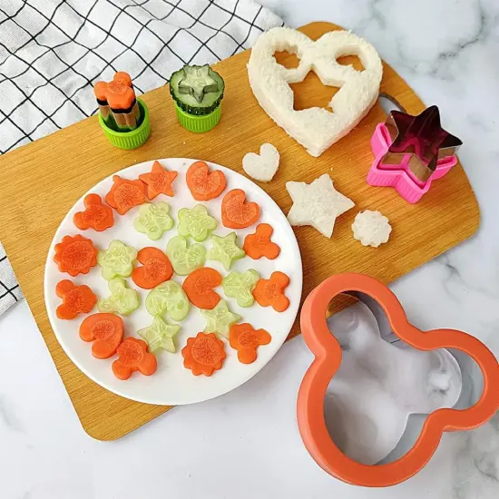 Sandwich Cutter for Kids 18 Pcs Stainless Steel Mickey Mouse Heart Star {5}