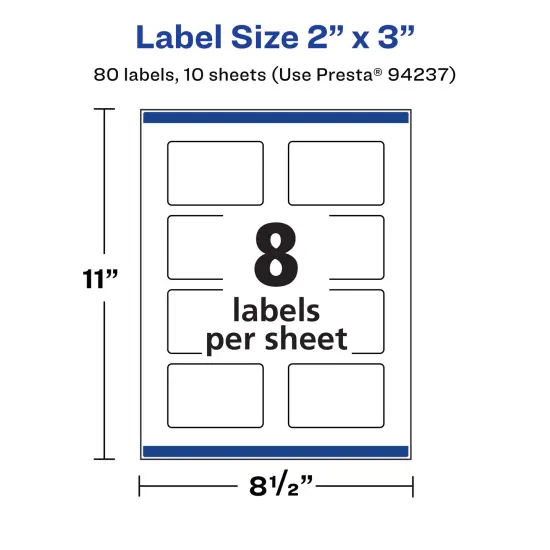 Avery Waterproof Rectangle Labels with Sure Feed, Print to the Edge {5}