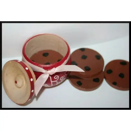 Kitcheniva 20 Pcs Miniature Wooden Cookie Jars Bean Pot Kids Kitchen Pretend Play Crafts {6}