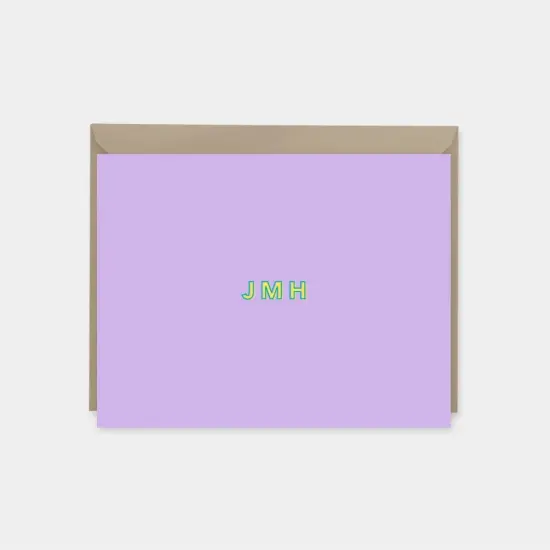 Bright and Modern Monogram Note Cards {5}